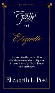 Tapa de Emily Post on etiquette