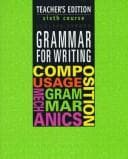 Tapa de Grammar for Writing, Sixth Course, Grades 11-12