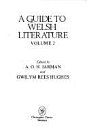 Tapa de A Guide to Welsh Literature