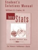 Tapa de Student's Solution Manual Introduction to Statistics