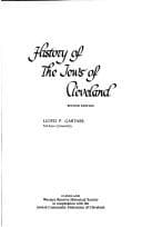 Tapa de History of the Jews of Cleveland (Western Reserve Historical Society)