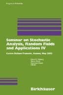 Tapa de Seminar on Stochastic Analysis, Random Fields, and Applications IV