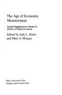 Tapa de The age of economic measurement
