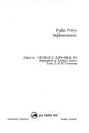 Tapa de Public Policy Studies: Basic Concepts and Methods (Public Policy Studies: a Multi-volume Treatise)
