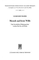 Tapa de Mensch und freier Wille nach den jüdischen Religionsparteien zwischen Ben Sira und Paulus ...
