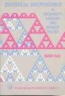 Tapa de Statistical Independence in Probability, Analysis and Number Theory (Carus Mathematical Monographs, No. 12)