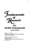Tapa de Fundamentals of research for health professionals