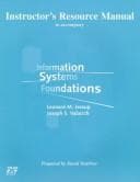 Tapa de Instructor's Resource Manual to Accompany Information Systems Foundations