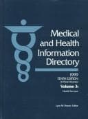 Tapa de Medical and Health Information Directory 1999 (Medical and Health Information Directory)