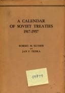 Tapa de Calendar of Soviet Treaties, 1917-1957