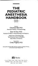 Tapa de The pediatric anesthesia handbook