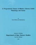 Tapa de A Programmed Course in Modern Literary Arabic Phonology and Script