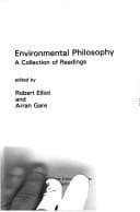 Tapa de Environmental Philosophy