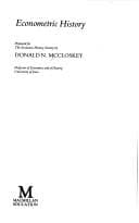 Tapa de Econometric history