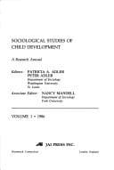 Tapa de Sociological Studies of Child Development (Sociological Studies of Children and Youth)