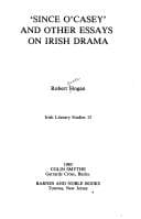 Tapa de ""Since O'Casey"" and Other Essays on Irish Drama