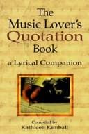 Tapa de Music Lover's Quotation Book