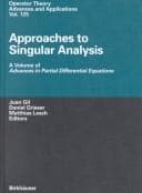 Tapa de Approaches to Singular Analysis