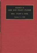 Tapa de Research in Law and Policy Studies