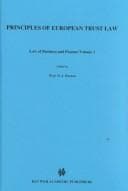 Tapa de Principles of European trust law