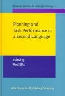 Tapa de Planning And Task Performance In A Second Language (Language Learning and Language Teaching)