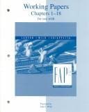 Tapa de Working Papers, Chapters 1-18 for use with Fundamental Accounting Principles