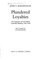 Tapa de Plundered loyalties