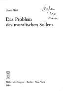 Tapa de Das Problem Des Moralischen Sollens