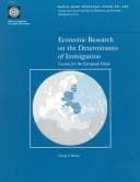 Tapa de Economic Research on the Determinants of Immigration