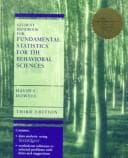 Tapa de Student Handbook for Fundamental Statistics for the Behavioral Sciences