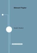 Tapa de Edward Taylor (Pamphlets on American Writers)