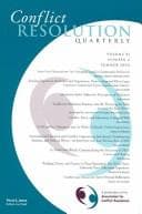 Tapa de Conflict Resolution Quarterly, No. 4