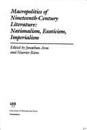 Tapa de Macropolitics of nineteenth-century literature