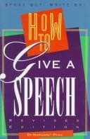Tapa de How to Give a Speech (Speak Out, Write on)