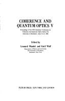 Tapa de Coherence and Quantum Optics