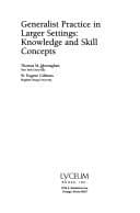 Tapa de Generalist practice in larger settings