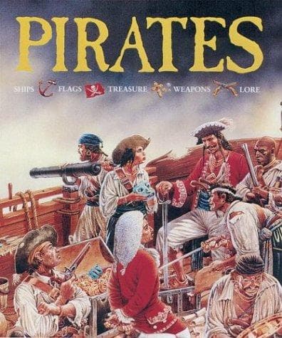 Tapa de Pirates Ships Flags Treasure Weapons Lore