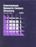 Tapa de International Research Centers Directory 2003