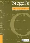 Tapa de Siegel's criminal procedure