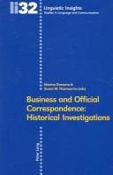 Tapa de Business and Official Correspondence