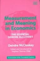 Tapa de Measurement and Meaning in Economics