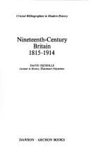 Tapa de Nineteenth Century Britain, 1815-1914 (Critical Bibliographies in Modern History)