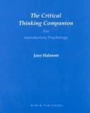 Tapa de The Critical Thinking Companion for Introductory Psychology