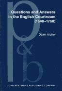 Tapa de Questions And Answers in the English Courtroom 1640-1760