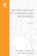 Tapa de PSYCHOLOGY OF LEARNING&MOTIVATION