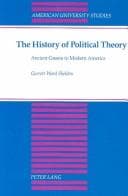 Tapa de The history of political theory