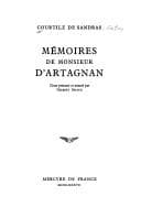 Tapa de Mémoires de Monsieur d'Artagnan