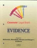 Tapa de Evidence, Keyed to Weinstein, Mansfield, Abrams and Berger