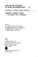 Tapa de Algebraic Number Theory (Advanced Studies in Pure Mathematics, Vol 17)