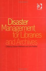 Tapa de Disaster management for libraries and archives